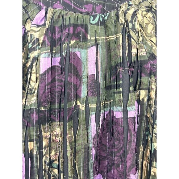 Tantrums Womens Size XL Purple Jacket One Button Babydoll 3/4 Sleeve Artsy E2 - Picture 8 of 11